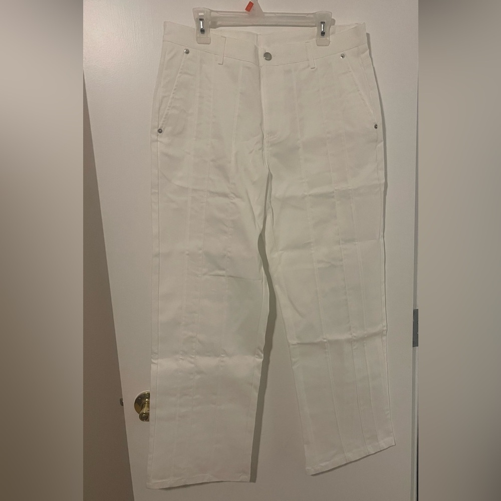 Men’s White Wide Leg Pants